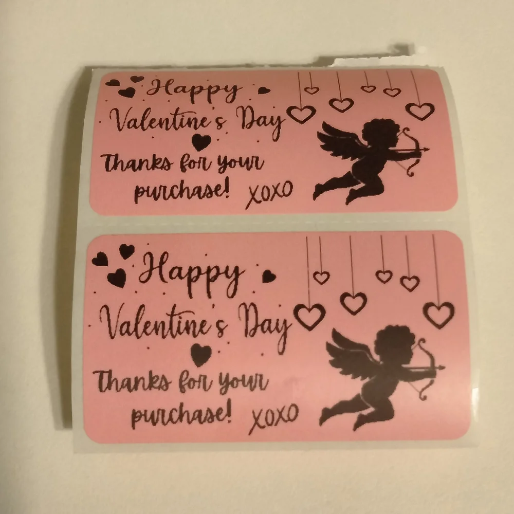 💙100 Valentines Cupid- Shipping Labels Thermal Packaging Stickers 2.25